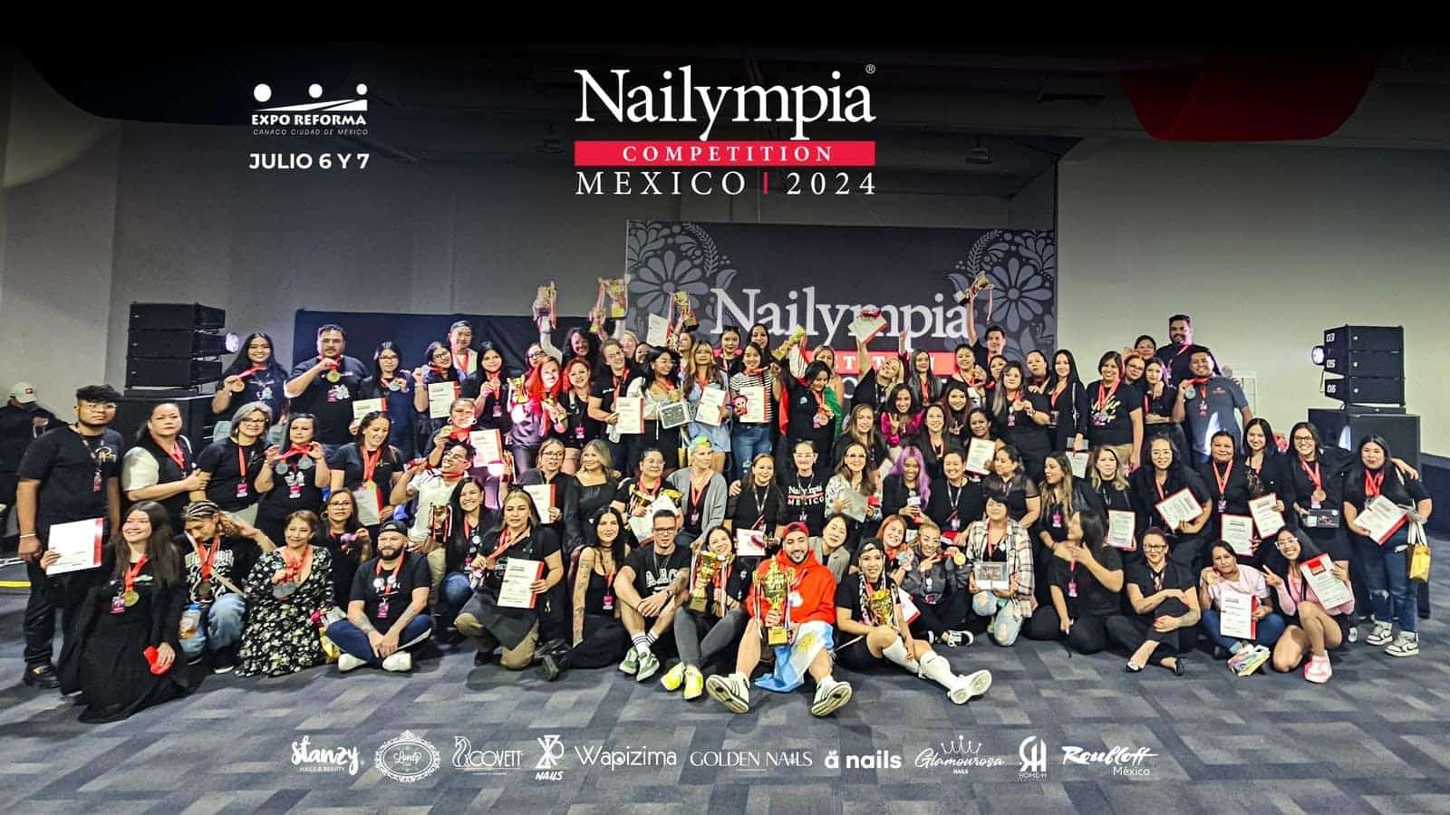 The winners at Nailympia Mexico 2024 The winners at Nailympia Mexico 2024